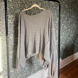 Free People Waffle Knit Top